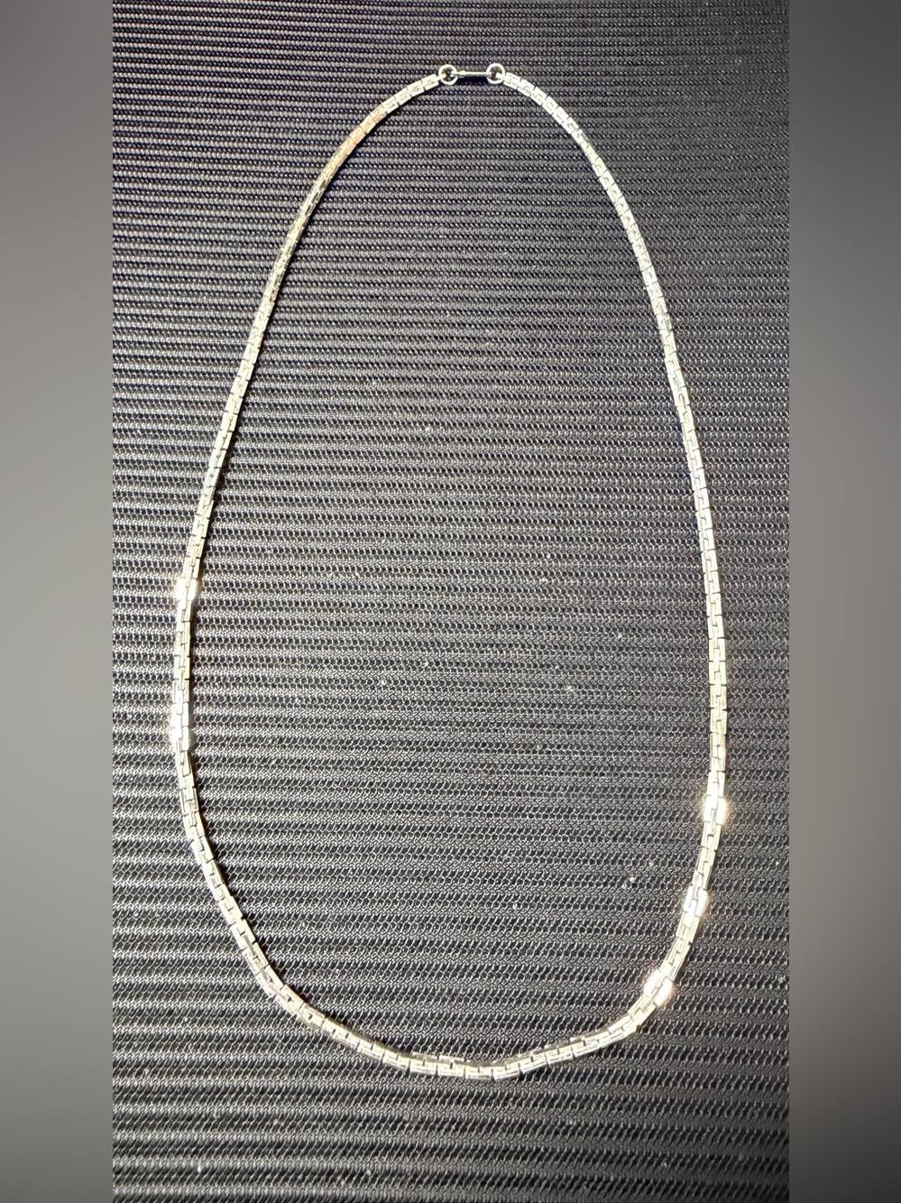 Vintage Signed Sarah Coventry Silver Tone Link Chain Necklace 24" Patent Clasp
